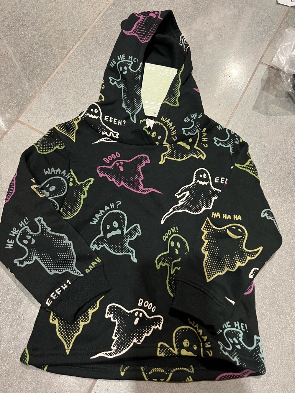 H&M New 2t Ghosts Boo Hoodie Sweatshirt Halloween